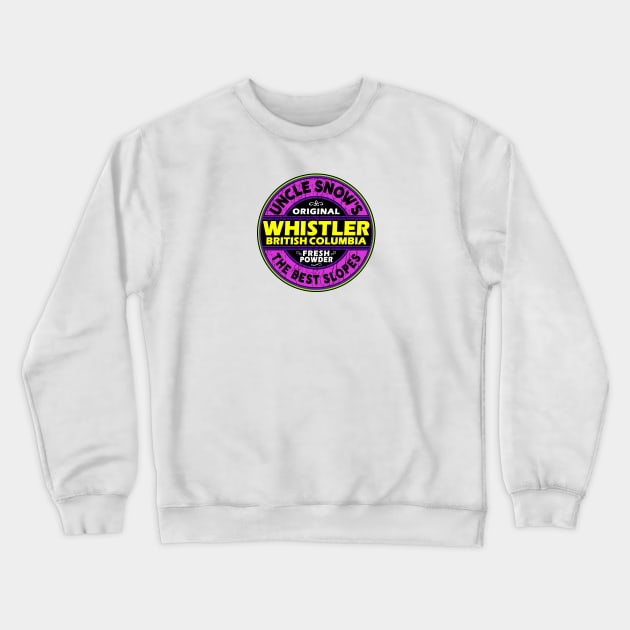 Skiing Whistler British Columbia Canada Ski Snowboard Crewneck Sweatshirt by heybert00